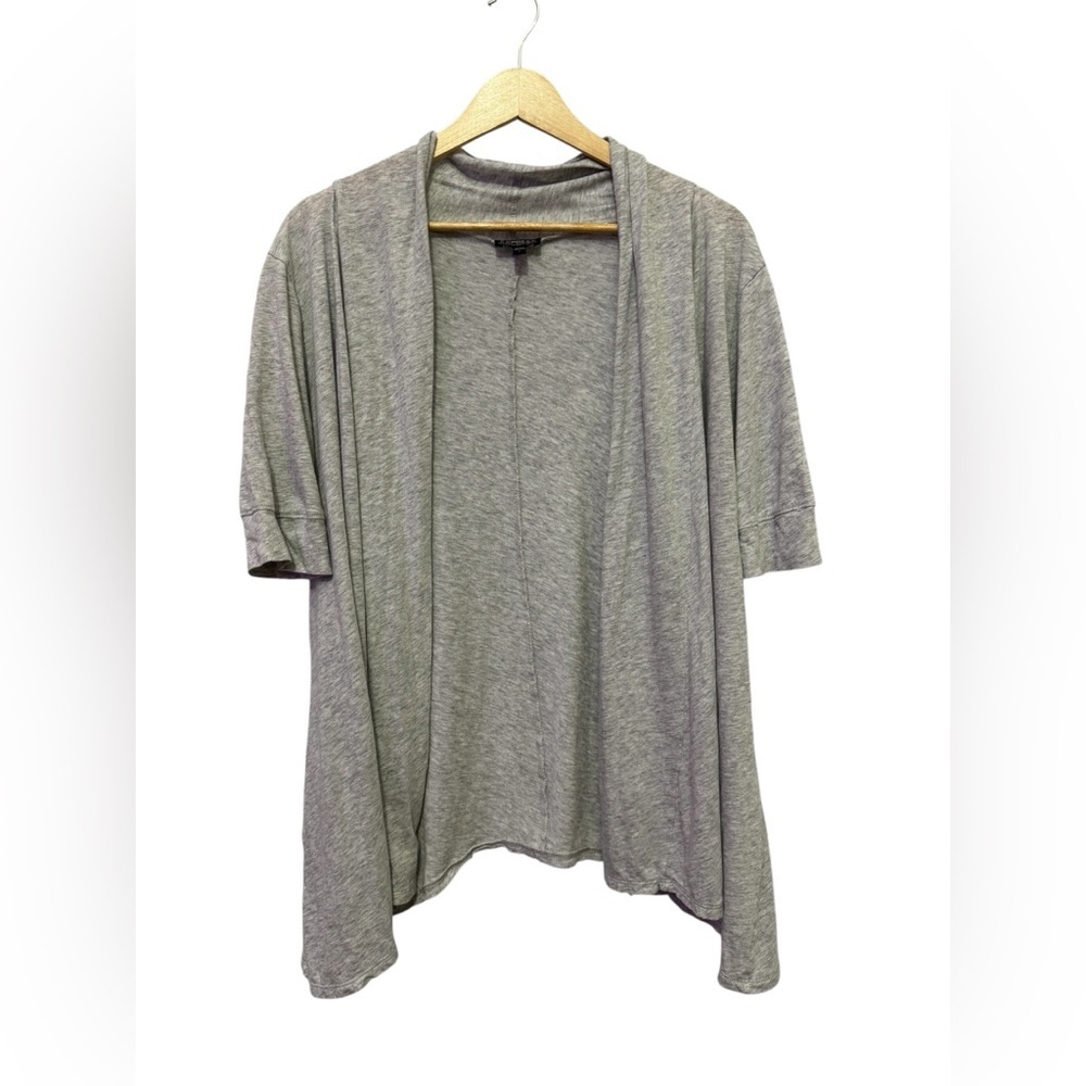 Grey Open-Front Women's Cardigan